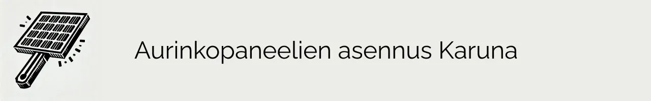 Aurinkopaneelien asennus Karuna